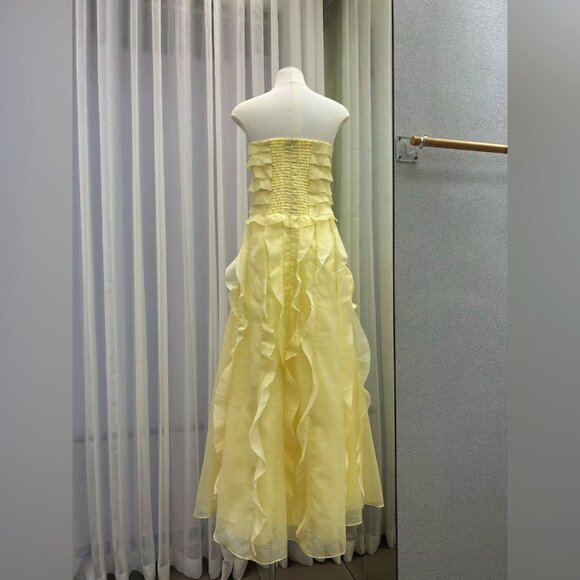 AJE. Allairie strapless ruffled shirred faille gown - Picture 11 of 16